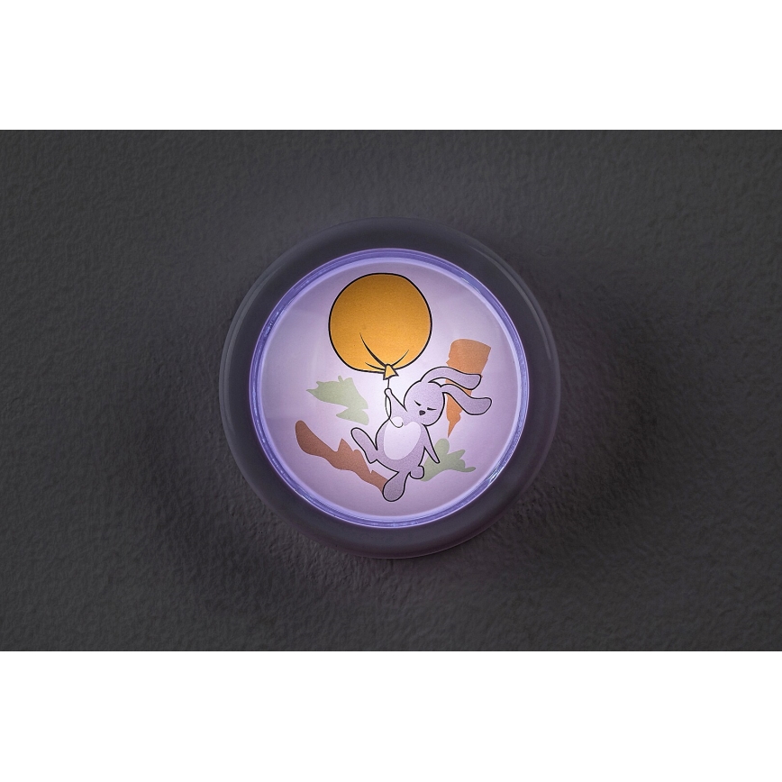 Rabalux - Luz Noturna Infantil LED/0,3W/2xAA 6000K