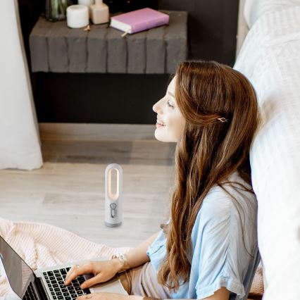 Rabalux - Candeeiro portátil recarregável LED com sensor LED/0,8W/3,7V 3000/7000K