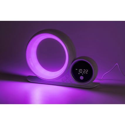 Rabalux 76109 - Candeeiro de mesa LED RGB com colunas WAKEWAY LED/5W/230V