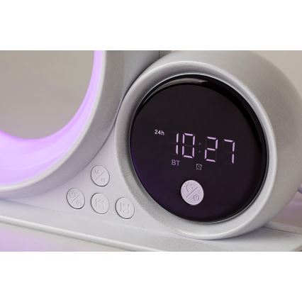 Rabalux 76109 - Candeeiro de mesa LED RGB com colunas WAKEWAY LED/5W/230V