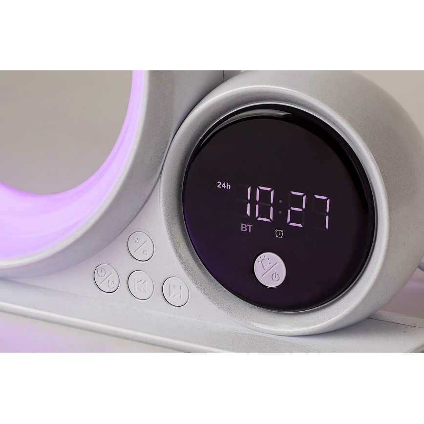 Rabalux 76109 - Candeeiro de mesa LED RGB com colunas WAKEWAY LED/5W/230V