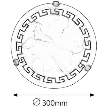 Rabalux - Luz de teto 1xE27/60W/230V