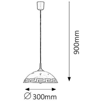 Rabalux - Candelabro 1xE27/60W/230V