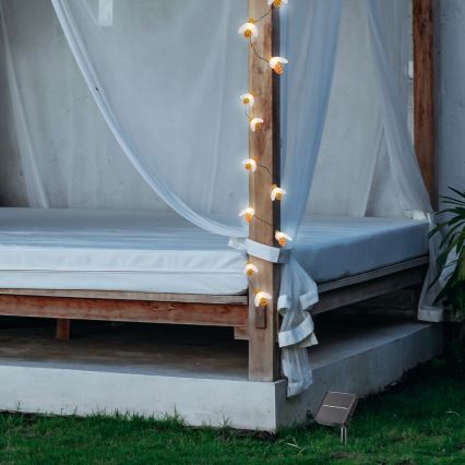 Rabalux - Corrente solar LED 20xLED/0,06W/1,2V IP44 600 mAh