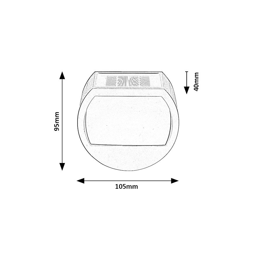 Rabalux - Iluminação de parede solar LED LED/0,5W/1,2V IP44 600 mAh