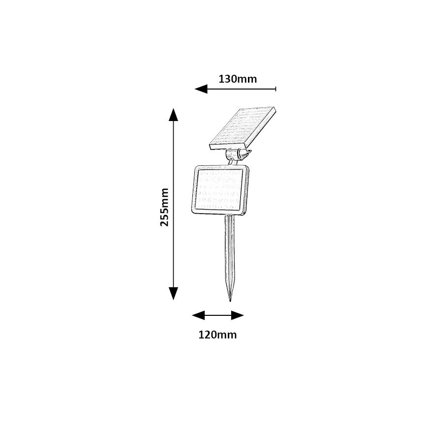 Rabalux - Holofote solar LED com sensor LED/9,6W/3,7V IP44 2000 mAh