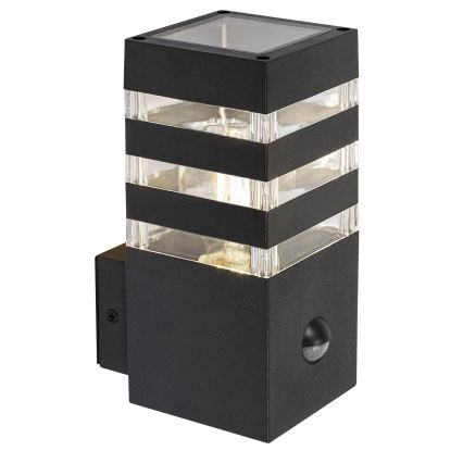 Rabalux - Iluminação de parede exterior com sensor 1xE27/12W/230V IP44