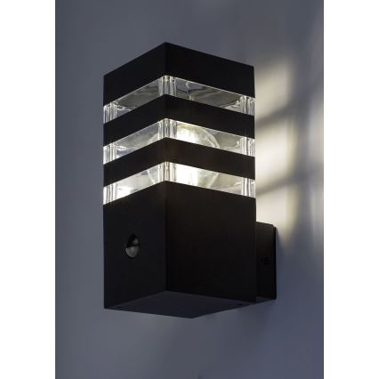 Rabalux - Iluminação de parede exterior com sensor 1xE27/12W/230V IP44