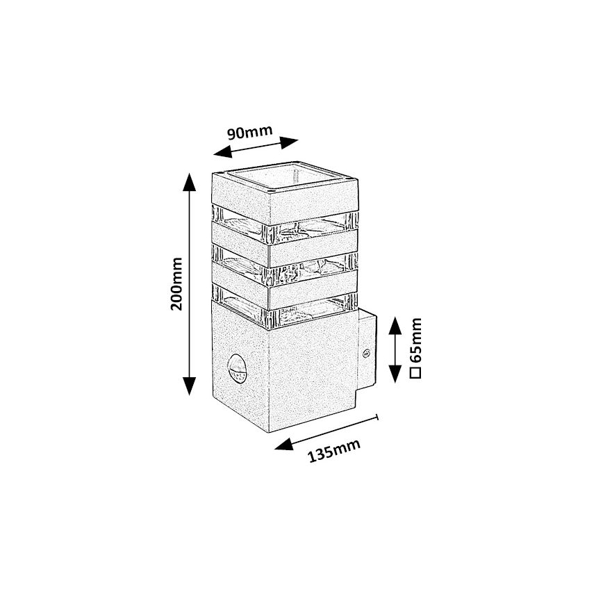 Rabalux - Iluminação de parede exterior com sensor 1xE27/12W/230V IP44