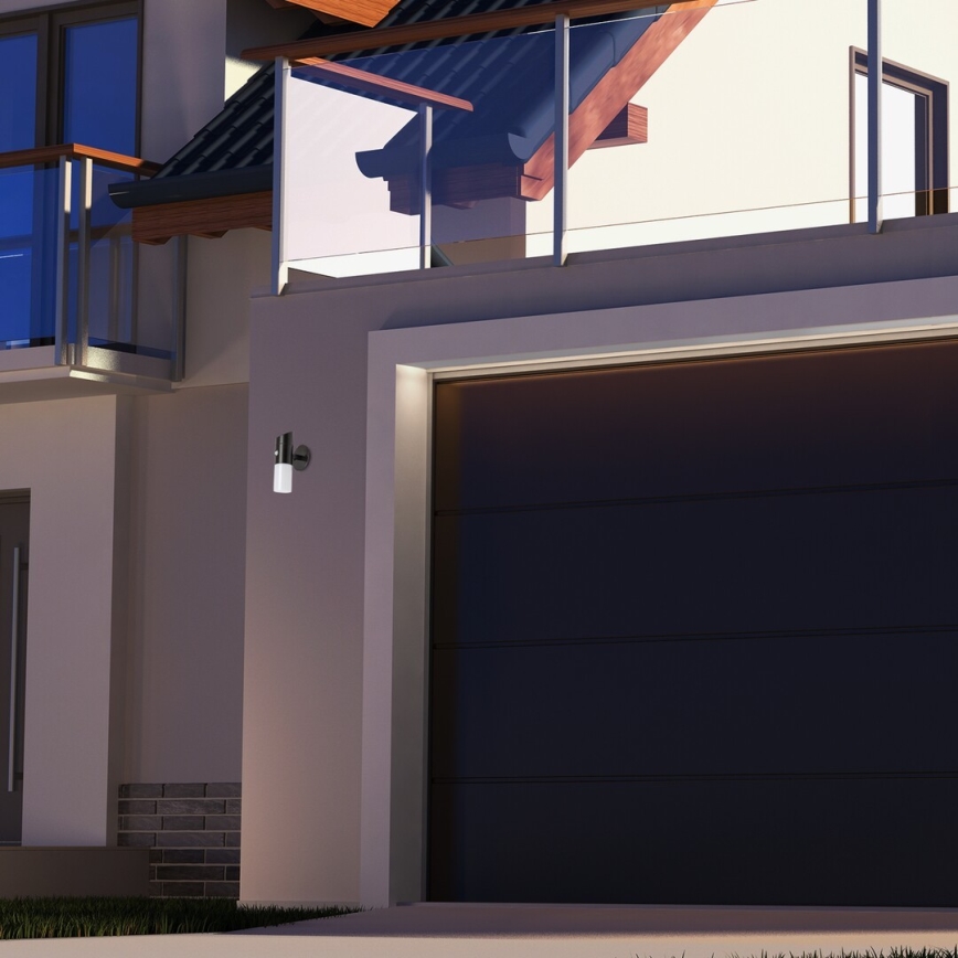 Rabalux - Luminária de parede solar LED RGB com sensor LED/1W/3,7V IP44 preta 1200 mAh