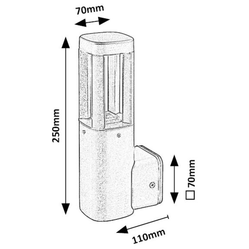 Rabalux - Iluminação de parede exterior LED LED/7W/230V IP54 antracite