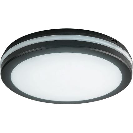 Rabalux - Candeeiro de tecto LED para casa de banho LED/28W/230V 3000/4000/6500K IP54 preto Ø 30 cm