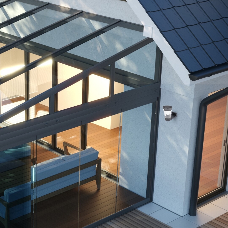 Rabalux - Luminária de parede solar LED com sensor LED/3W/3,7V IP54 antracite 2000 mAh