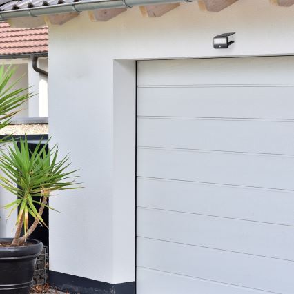 Rabalux - Luminária de parede solar LED com sensor LED/7W/3,7V IP54 preta 3000 mAh