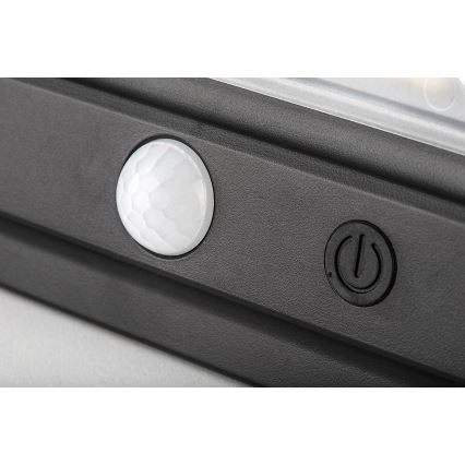 Rabalux - Luminária de parede solar LED com sensor LED/7W/3,7V IP54 preta 3000 mAh