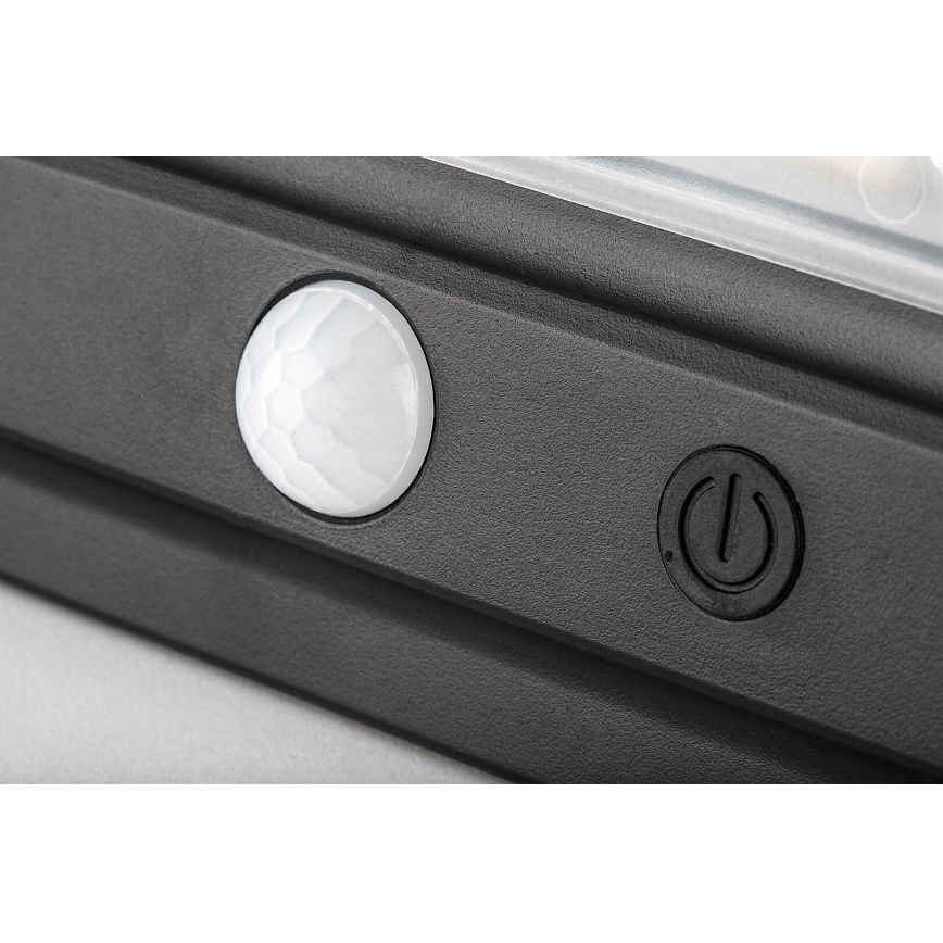 Rabalux - Luminária de parede solar LED com sensor LED/7W/3,7V IP54 preta 3000 mAh