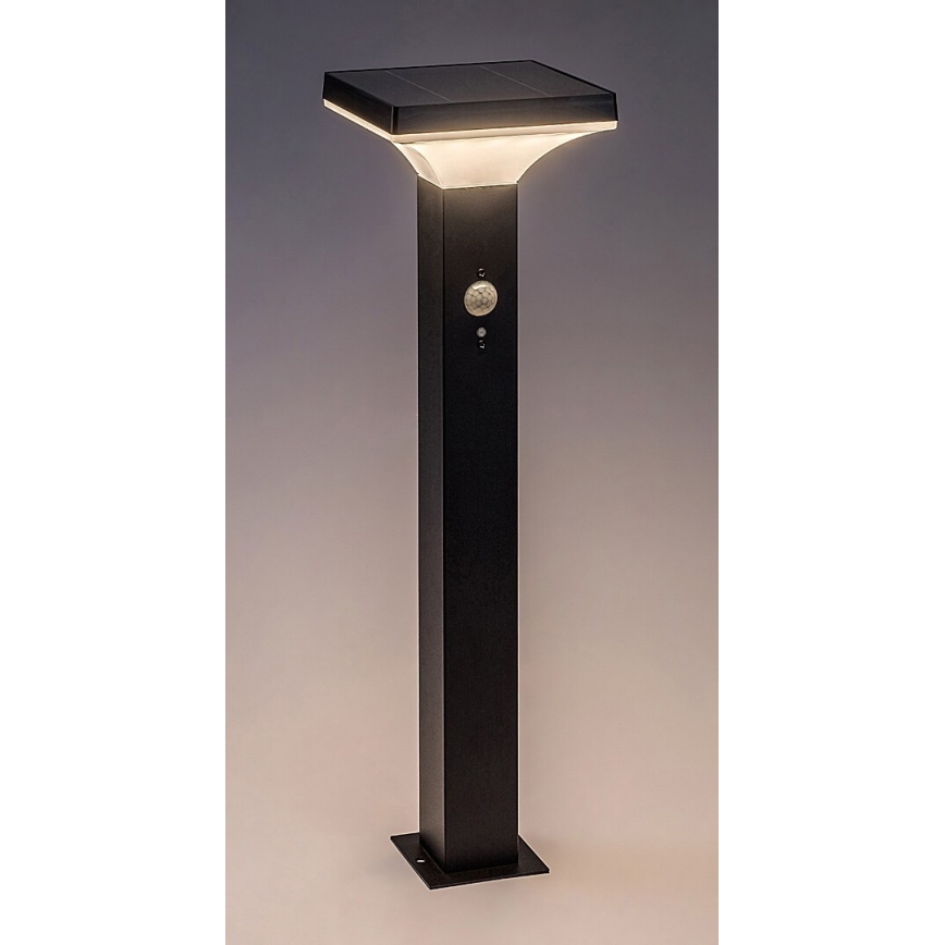 Rabalux - Lâmpada Solar LED com sensor LED/4W/3,7V IP44 preta 2200 mAh