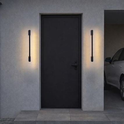 Rabalux - Aplique de parede exterior LED/8W/230V IP54 59,5 cm preto