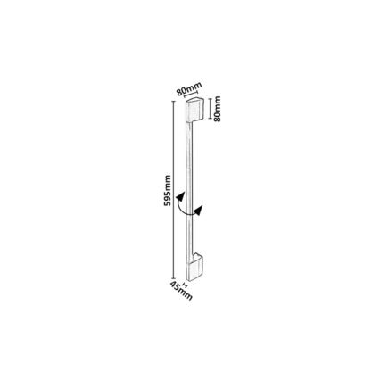 Rabalux - Aplique de parede exterior LED/8W/230V IP54 59,5 cm preto