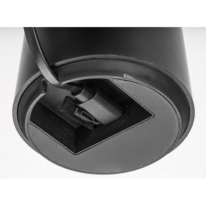 Rabalux - LED Candeeiro de mesa recarregável e tátil com regulação LED/5W/5V IP44 preto