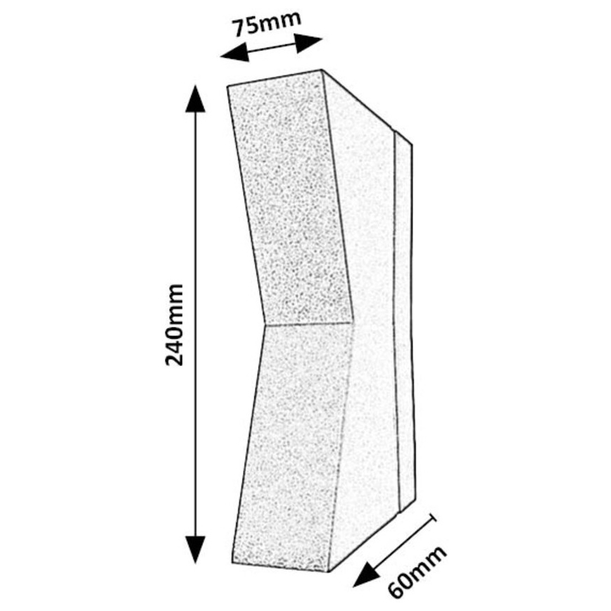 Rabalux - Iluminação de parede exterior LED LED/6W/230V IP65 antracite