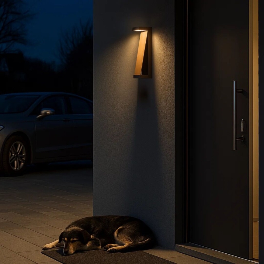 Rabalux - Aplique de parede LED para exterior LED/13W/230V IP65 castanho