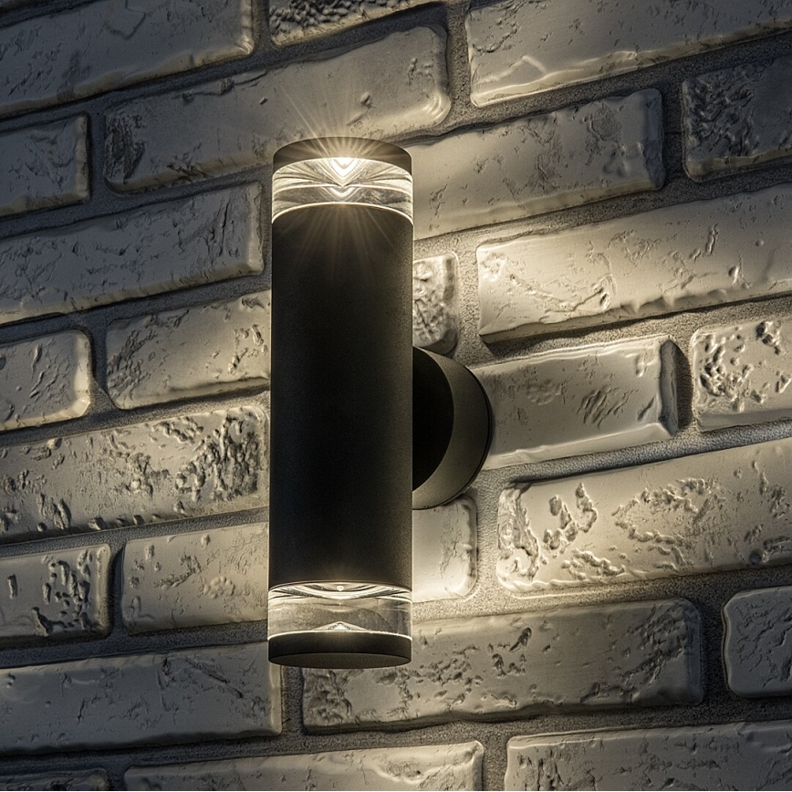 Rabalux - Aplique de parede exterior 2xGU10/10W/230V IP54 antracite
