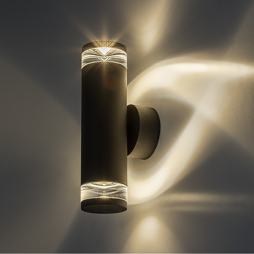 Rabalux - Aplique de parede exterior 2xGU10/10W/230V IP54 antracite