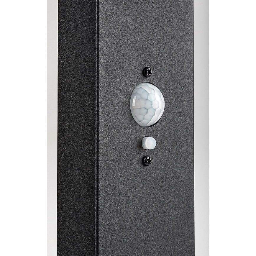 Rabalux - Lâmpada solar LED regulável para exterior com sensor, 4,4 W / 3,7 V, IP54, antracite, 2200 mAh