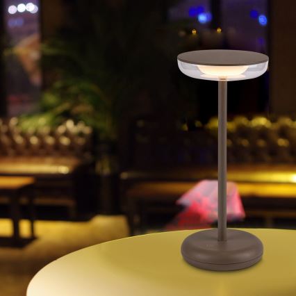 Rabalux - Candeeiro exterior LED recarregável LED/6W/5V IP44 1800 mAh castanho