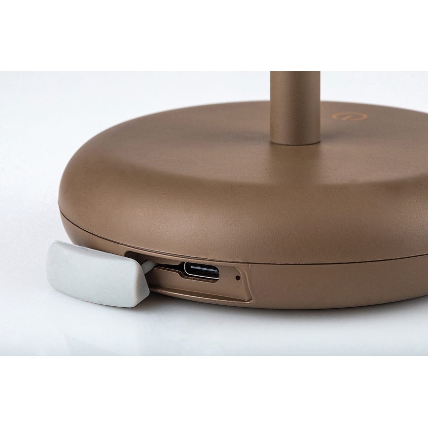 Rabalux - Candeeiro exterior LED recarregável LED/6W/5V IP44 1800 mAh castanho