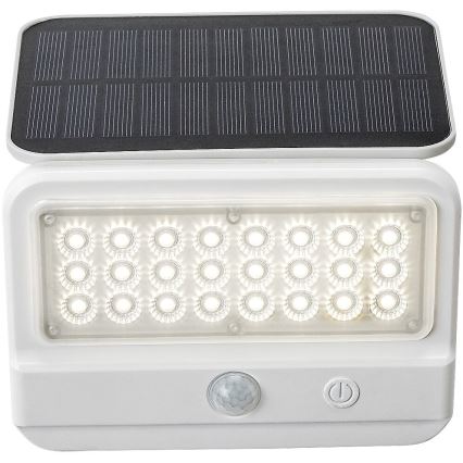Rabalux - Luminária de parede solar LED com sensor LED/7W/3,7V IP54 branco 3000 mAh