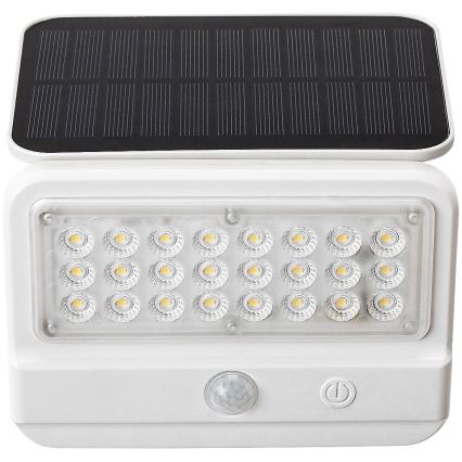 Rabalux - Luminária de parede solar LED com sensor LED/7W/3,7V IP54 branco 3000 mAh