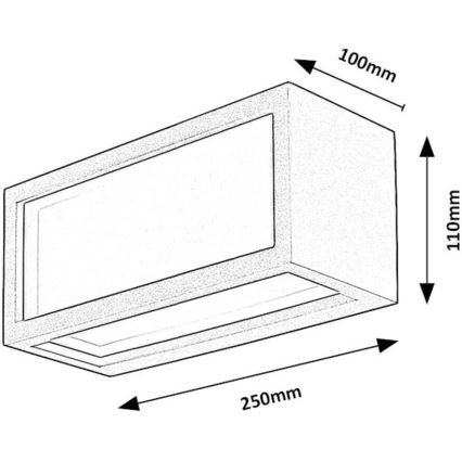 Rabalux - Aplique de parede LED para exterior LED/10W/230V IP54 preto