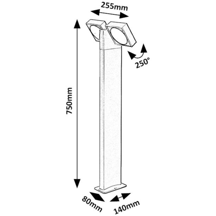 Rabalux - Candeeiro LED flexível para exterior 2xLED/7W/230V IP54 antracite