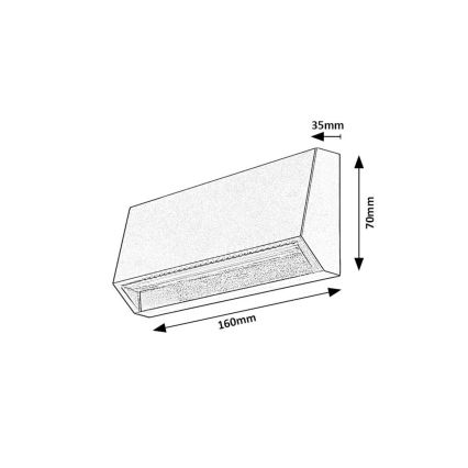 Rabalux - Iluminação de parede exterior LED LED/3W/230V IP54