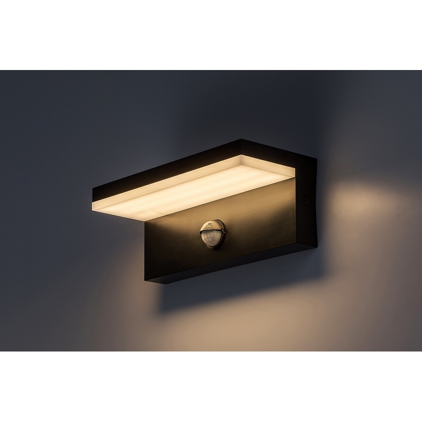 Rabalux - Iluminação de parede LED exterior com sensor LED/9W/230V 2700/4000/6500K IP54 preto