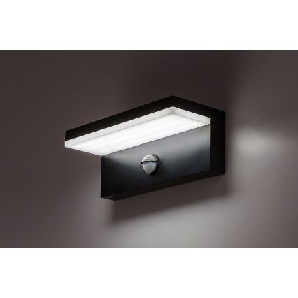 Rabalux - Iluminação de parede LED exterior com sensor LED/9W/230V 2700/4000/6500K IP54 preto