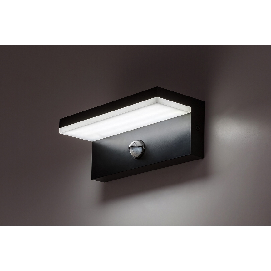 Rabalux - Iluminação de parede LED exterior com sensor LED/9W/230V 2700/4000/6500K IP54 preto