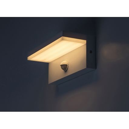 Rabalux - Iluminação de parede LED exterior com sensor LED/9W/230V 2700/4000/6500K IP54 branco
