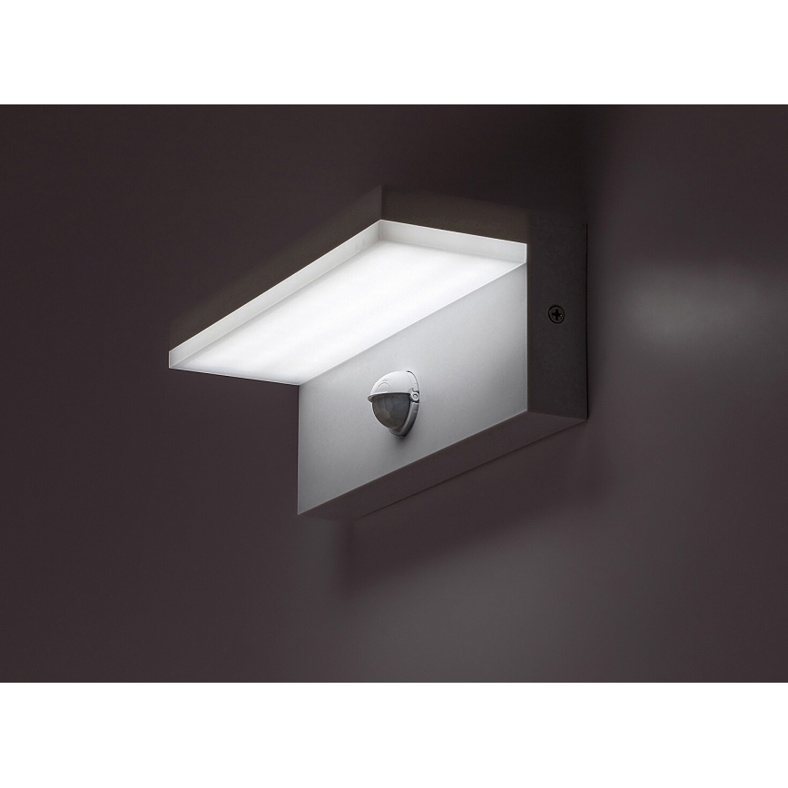 Rabalux - Iluminação de parede LED exterior com sensor LED/9W/230V 2700/4000/6500K IP54 branco