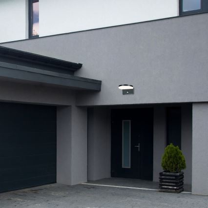 Rabalux - LED Iluminação de parede exterior com sensor LED/9W/230V 2700/4000/6500K IP54 preto