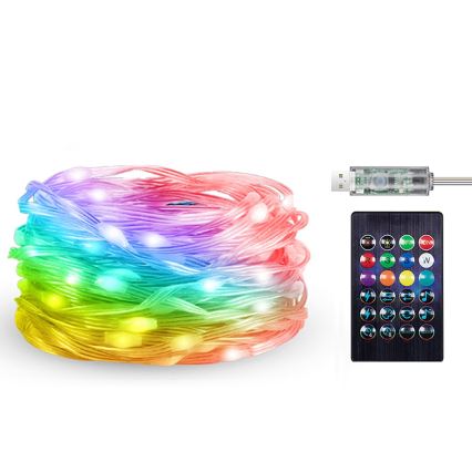 Rabalux - Tira LED RGB LED/3,2W/5V 10m IP44 Wi-Fi + comando