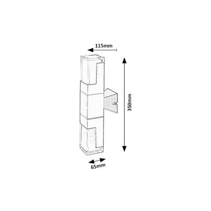 Rabalux - Luminária de parede LED para exterior LED/12W/230V 2700/4000/6000K IP54