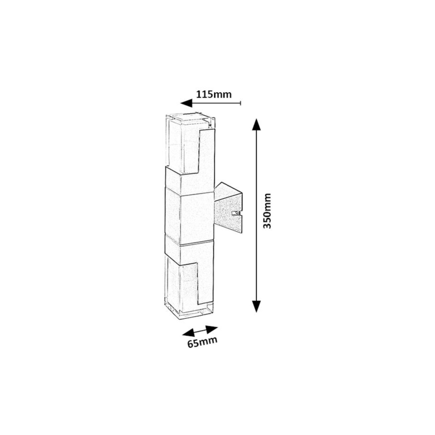 Rabalux - Luminária de parede LED para exterior LED/12W/230V 2700/4000/6000K IP54