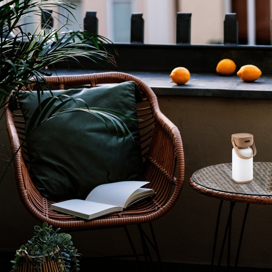 Rabalux - Candeeiro de mesa tátil LED para exterior com regulação LED/3W/5V IP44 castanho