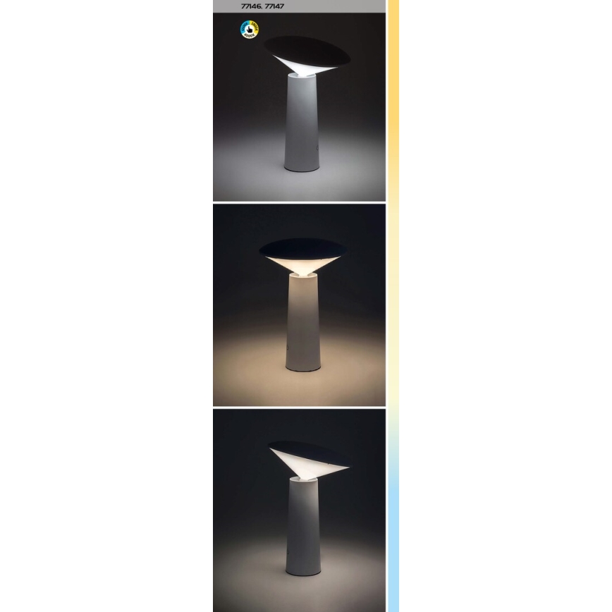 Rabalux - Candeeiro de mesa tátil LED com regulação POLPERRO LED/3W/3,7V 1200mAh branco