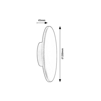 Rabalux - Iluminação de parede exterior LED 15W/230V 2700/4000/6500K IP65 cinzento