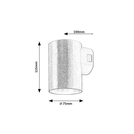 Rabalux - Iluminação de parede exterior LED LED/9W/230V 2700/4000/6500K IP65 preto