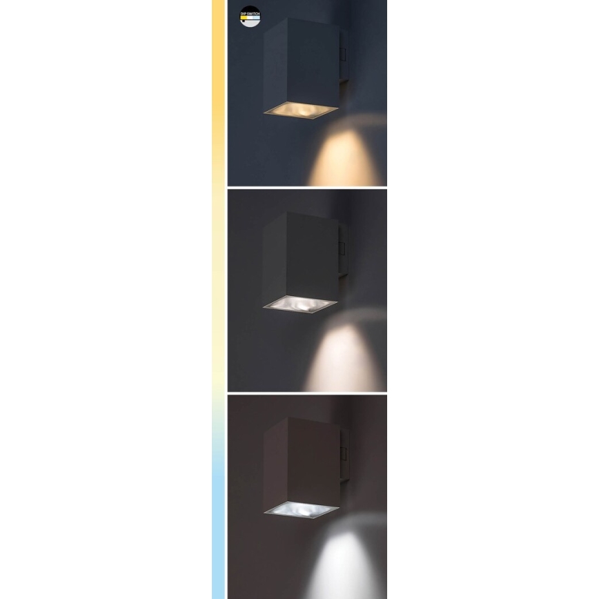 Rabalux - Iluminação de parede exterior LED LED/18W/230V 2700/4000/6500K IP65 preto